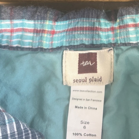 Tea Collection Size 6 Boys Short Sleeve Button Down Shirt - Picture 6 of 8